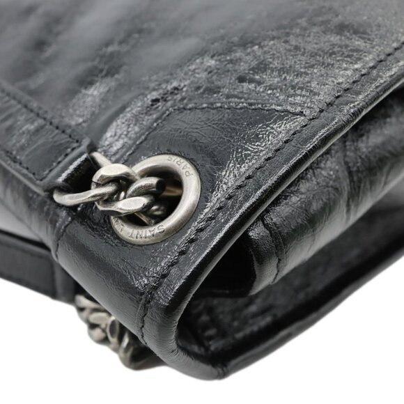 Yves Saint Laurent  Niki Medium Leather Shoulder Bag Black - Picture 11 of 13